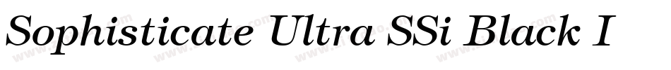 Sophisticate Ultra SSi Black Italic字体转换